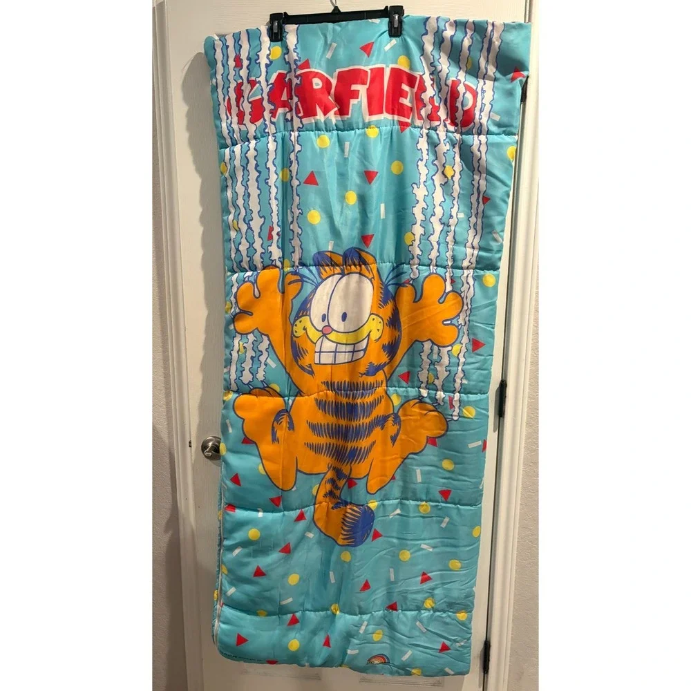 Vintage 1978 Garfield Sleeping Bag and Overnight Bag Set - Picture 1 of 11